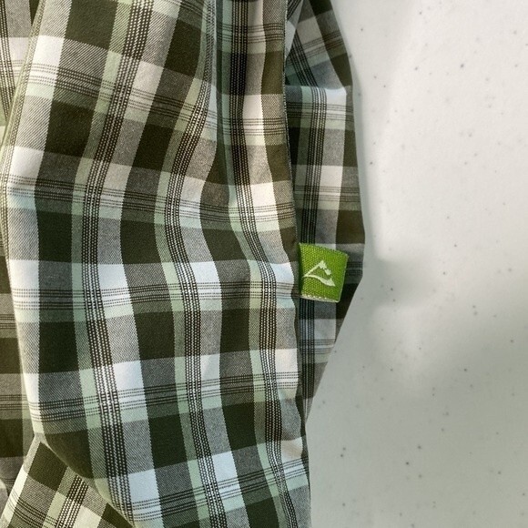 Alpine Design Tech Series Plaid Short Sleeve Button Down Shirt Mesh Hiking - Picture 9 of 15